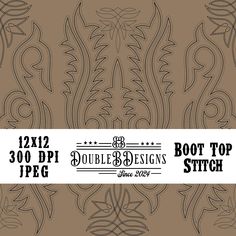 the double designs boot top stitch pattern is shown