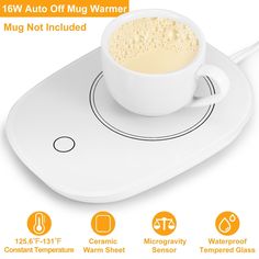 an image of a cup of coffee on top of a white plate with instructions to make it