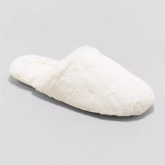 Women's Emily Puff Scuff Slippers - Stars Above™ : Target Indoor Slippers With Plush Lining And Closed Toe, Indoor Slippers With Faux Fur Lining, White Fluffy Indoor Slippers, Cozy White Slippers With Plush Lining, Fluffy Synthetic Slippers For Indoor Use, Fluffy White Indoor Slippers, Indoor Slippers With Faux Fur Lining And Synthetic Material, White Fluffy Comfy Slippers, Indoor Synthetic Slippers With Faux Fur Lining