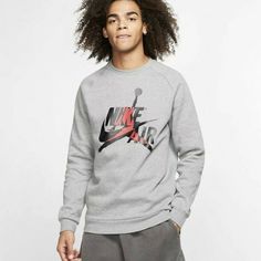 Nike Air Jordan Sweatshirt Crewneck Sweater Grey Jumpman Bv6006-091 Size M New. Condition Is "New With Tags". Shipped With Usps Priority Mail. Will Be Shipped With Tracking Information From A Smoke Free Home! 100% Authentic Product I Have 100% Feedback Rating As A Buyer And Seller, Buy From A Seller You Can Trust Nike Athletic Heather Winter Tops, Nike Athletic Heather Tops For Winter, Nike Gray Tops With Ribbed Cuffs, Nike Heather Grey Sweatshirt For Fall, Heather Grey Crew Neck Sportswear Sweatshirt, Heather Grey Crew Neck Sweatshirt For Sportswear, Heather Grey Crew Neck Sweatshirt, Casual Athletic Heather Tops With Ribbed Cuffs, Casual Tops With Ribbed Cuffs In Athletic Heather