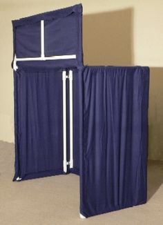 a room divider that is open and closed