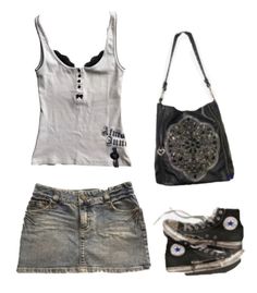 2000s Dresses Casual, Outfit Boards Y2k, Grunge Y2k Outfits Summer, 2000s Fashion Outfits Summer, Black And Puerto Rican, 2000s Summer Fashion, Grunge 2000s Fashion, Shoes 2000s