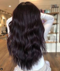 7 Ways To Rock Black Cherry Hair Color - Find Out Which One Suits You. 6 Dark Cola Hair Color, Black Hair Pale Skin Green Eyes, Cherry Mocha Hair, Black Cherry Hair Color Dark, Black Cherry Hair Dye, Cherry Black Hair, Dark Ashy Brown Hair, Plum Black Hair, Dark Cherry Cola Hair Color