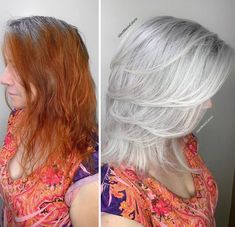 Hairdresser-Gray-Hair-Makeovers-Jack-Martin Grey Hair Inspiration, Grey Roots, Gray Hair Growing Out, Silver Hair Color, Natural Gray Hair, Transition To Gray Hair, Blending Gray Hair, Gray Hair Highlights