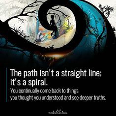 an advertisement for the path is not a straight line, it's a spiral