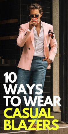 Best Blazer Colors For Men, Mens Blazer Street Style, Summer Blazers Men, Blazer Outfits Party Night Men, Men’s Blazer And Jeans, Mens Outfits Blazer, Sport Coats For Men Outfit, Suit And Jeans For Men, Sports Blazer Men Outfits