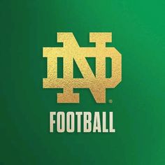 the new logo for the university of north carolina football team is shown in gold on a green background