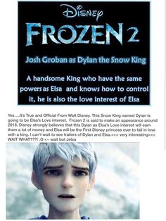 an advertisement for the frozen 2 movie, with two different faces and text on it