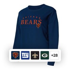 Experience Unmatched ComfortSupport your favorite team with the super comfortable NFL pullover crew neck. Made with a soft, brushed fabric, this top provides a comfortable wear across all seasons. Designed to be relaxed and non-restrictive, it caters to all body types, ensuring a perfect fit for everyone.Versatile StyleWith its versatile design, this pullover crew neck can be worn for various activities. Whether you're running errands, participating in campus activities, heading to the game, relaxing at home, or cozying up on the couch to cheer your team, this style is perfect. It's a true indoor/outdoor piece that enhances your overall look.Quality and ValueThe quality of this top is further enhanced by the ribbed fabric collar, cuffs, and bottom band that hit at the wearer's waist. These Team Logo Crew Neck Top For Sports Events, Team Spirit Logo Print Sweatshirt For Game Day, Team Spirit Sweatshirt With Logo Print For Game Day, Sports Fan Crew Neck Top With Team Logo, Crew Neck Tops With Team Logo For Sports Events, Sports Fan Top With Team Logo And Crew Neck, Sports Fan Tops With Team Logo And Crew Neck, Sports Season Moisture-wicking Sweatshirt For Fan Gear, Moisture-wicking Crew Neck Top For Game Day