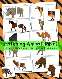 the matching animal halves are fun for toddlers to practice their counting skills and help them learn how to count