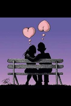 two people are sitting on a bench with balloons floating above them, and one person is holding the other's hand