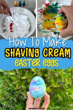 how to make shaving cream easter eggs