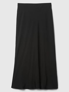 Smooth rayon weave. Elasticized waist. Allover print. #587563 Midi Slip Skirt, Slip Skirt, Gap, Satin, Skirt