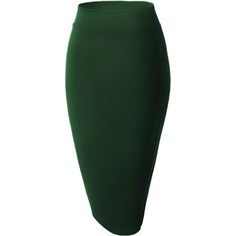 - A Fitted Pencil Outline Brings Glamorous Shape To This Stretch-Blend Skirt - Pull On Closure - Soft And High Quality Fabric With Strong Elasticity - Machine Wash In Cold Water; Gentle Cycle, Do Not Use Chlorine Bleach, Hang To Dry, Iron At Low Setting Green High Waist Stretch Pencil Skirt, Cheap Fitted Green Pencil Skirt, Stretch Green Pencil Skirt, Green Knee-length Pencil Skirt For Spring, Stretch Solid Color Pencil Skirt, Hip-length, Pencil Outline, Hunter Brown, Suede Fringe Skirt, Asymmetrical Midi Skirt