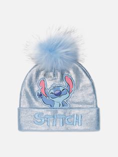 Disney’s Stitch Pompom Beanie Stitch Beanie Disney, Primark Disney Stitch, Stitch Stuff, Pompom Beanie, Fan Fashion, Disney S, Cooler Weather, Pom Beanie, Disney Outfits