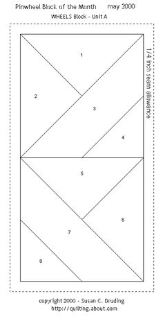 the quilt block is shown with numbers on it and an image of the pattern below