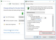 the change settings for the plan menu in windows 7 and 8 step - by - step instructions