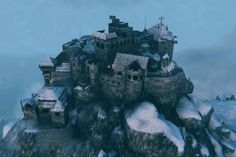 Valheim Castle Builds, Valhiem Castle, Valheim Mountain Base, Valheim Castle, Viking Architecture, Ark Survival Evolved Bases, Bear Totem, Ark Survival Evolved