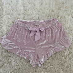 The Softest Victoria’s Secret Shorts -Size Small -Tiny Stain On The Back (Only Noticeable If You Look Close) -Never Worn Because They Are The Wrong Size For Me -Wish They Fit:( -Rare Color In This Style -Feel Free To Make An Offer Cute Ruffled Shorts For Loungewear, Cute Ruffled Bottoms For Loungewear, Cute Ruffled Loungewear Bottoms, Pink Feminine Shorts For Pajama Party, Feminine Pink Shorts For Pajama Party, Pink Ruffled Shorts For Loungewear, Flirty Short Loungewear Bottoms, Victoria's Secret Short Bedtime Bottoms, Victoria's Secret Short Lounging Bottoms