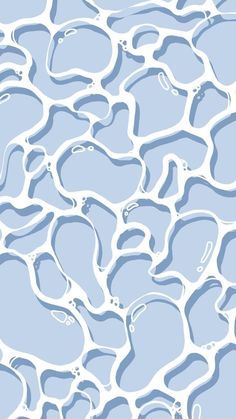 an abstract blue and white background with wavy lines in the shape of heart shaped shapes