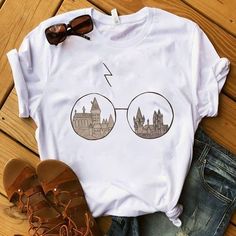 Harry Potter Glasses Shirts 025 Easy 30 day return policy Harry Potter Graphic Tees, Citate Harry Potter, Stile Harry Potter, Harry Potter T Shirt, Harry Potter Glasses, Outfits Primavera, Harry Potter Tshirt, Geeky Fashion, Harry Potter Shirts