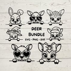 deer bundle svg and dxf