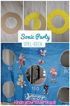 Sonic Party Spiele Sonic Hedgehog Birthday Games, Sonic Birthday Game Ideas, Sonic Crafts For Kids