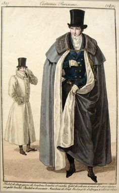 Image result for garrick coat Regency Menswear, 19th Century Mens Fashion, 1700s Fashion, 1820s Fashion, 1830s Fashion, 19th Century Clothing, Austin Style