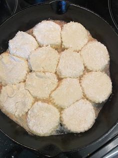 some food is cooking in a pan on the stove