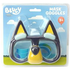 a plastic mask with goggles in the shape of a dog's head and nose