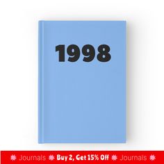 a blue book with black numbers on the front and back cover that reads, 1989 buy 2 get 15 % off