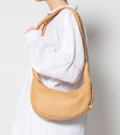 Dylan Woven Handbag | Tan Totes Cleobella On-the-go Natural Hobo Shoulder Bag, Versatile Everyday Woven Leather Bag, Versatile Everyday Bag With Woven Leather, Everyday Woven Leather Shoulder Bag, Versatile Natural Color Hobo Bag For Everyday Use, Versatile Woven Leather Bag, Modern Woven Leather Bags For Everyday Use, Modern Natural Hobo Bag For Everyday Use, Versatile Woven Leather Bag For Everyday Use