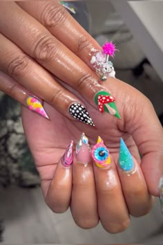 Curved Nails, Gel Toe Nails, Really Cute Nails, Exotic Nails, Prom Nails