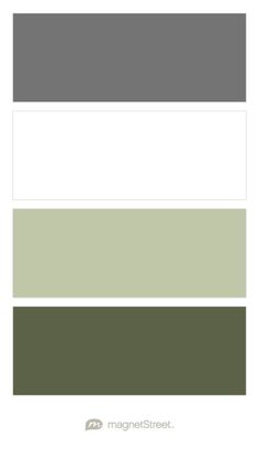 four different shades of green and grey in the same color scheme, each with two horizontal stripes