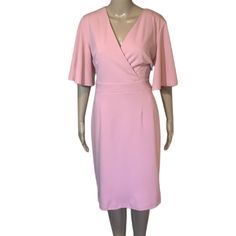 New York & Co Flutter Sleeve Dress Us Womens Size Large Color: Pink Condition: Nwt Ships Same Day If Ordered By 5pm Edt! Thanks For Shopping With Us! Spring Midi Dress With Flutter Sleeves In Solid Color, Flutter Sleeve Midi Dress For Formal Occasions, Chic Butterfly Sleeve Dresses For Work, Chic Workwear Dresses With Butterfly Sleeves, Formal Summer Mini Dress With Flutter Sleeves, Spring Ruffle Office Dress, Elegant Spring Mini Dress With Butterfly Sleeves, Elegant Mini Dress With Butterfly Sleeves For Spring, Spring Dresses With Flutter Sleeves In Solid Color