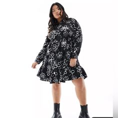 Tunic Dress Doodle Floral Size 18-20 Dress Doodle, Doodle Floral, Asos Dress, Asos Dresses, Satin Slip Dress, Maxi Dress Trend, Black Wrap Dress, Petite Maternity, Plus Size Pregnancy