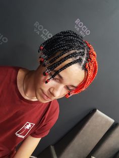 Braids Guys, Male Braids With Beads, Braids With Beads Men, Masculine Braids, Dreads With Beads Men, Box Braids Extensions Men, Mens Hair Extensions, Fake Hair Braids, Men’s Braids Top