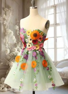 Embroidery Floral Homecoming Dresses for Girls 2025 Sweetheart Neckline A Line Green Short Prom Dresses - AliExpress 320 Summer Homecoming Dresses With Floral Embroidery, Flower Corset Dress Short, Homecoming Dresses With Sweetheart Neckline And Floral Embroidery, Green Princess Dress With Floral Applique For Dress-up, Homecoming Dresses Green, Luulla Dresses, Aliexpress Dresses, Floral Homecoming Dresses, Spring Flower-shaped Tutu Dress With Floral Applique