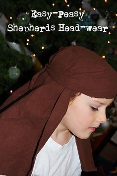 Easy Nativity headwear Pillowcase Crafts, Pillowcase Projects, Pillowcase Sewing, Shepherd Costume, Joseph Costume, Christmas Skits, Biblical Costumes, Nativity Costumes, Ward Christmas Party