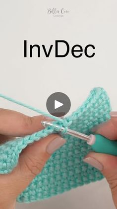 the video shows how to crochet an invdec stitch with this technique