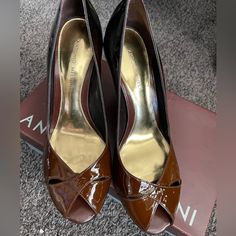 Nwot Only Worn Once Antonio Melani Patent Leather Peep Toe Heels Heel & Soles Are In Great Condition, Minor Scuffing On Bottom Of Shoe Heels- 1 1/2” Size 9.5 Brown Shoes, Heels, Pumps, Peep Toe, Wedding, Formal, Dance, Fall Wedding, Autumn, Summer, Like New, 2000 Wedding Autumn, Shoe Heels, Formal Dance, Brown Shoes, Wedding Formal, Antonio Melani, Patent Leather Heels, Shoes Heels Pumps, Heels Pumps