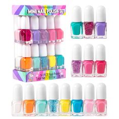 PRICES MAY VARY. This Simple Pleasures set of 14 sparkly shades is perfect for your little one's nails. With a range of colors spanning the entire spectrum, you're sure to find the perfect match for any outfit! Three of the colors have a glittery sheen, adding an extra touch of glamour. If you're looking for a fun and unique way to celebrate a special occasion with your child, why not try a nail polish party? Your child and their friends will have a blast choosing their favorite colors and bedaz Nail Polish Party, Y2k Birthday, Nail Polish Shades, Water Based Nail Polish, Rainbow Stars, Powder Nail Polish, Nail Polish Set, Rainbow Star, Nail Polish Sets