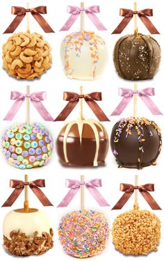 there are many different types of candies on the stick