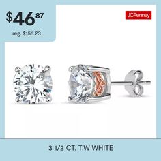 Features: Quick ShipEarring Back: PostSetting: ProngStone Cut: RoundStone Millimeter Measurement: 1 Mm LengthMetal Color: Two ToneEarring Length: 6.5mmEarring Width: 6.5mmRounded Carat Weight: 3 1/2 Ct. T.wCare: Wipe CleanEarrings Style: Stud EarringsMetal: Sterling SilverCountry of Origin: Imported White Heart Cut Earrings With Vvs Clarity, White Vvs Clarity Heart Cut Earrings, White Heart Cut Cubic Zirconia Earrings, White Diamond Earrings With Vs Clarity For Anniversary, White Cubic Zirconia Diamond Earrings For Anniversary, Anniversary White Diamond Earrings Vs Clarity, White Cubic Zirconia Earrings For Anniversary, Earrings Stud, Stud Earrings