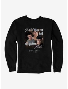 Twilight Jacob Where You Been Loca Sweatshirt - BLACK | Hot Topic Twilight Jacob, Twilight Jokes, Twilight Moon, Jacob Black, Plus Size Fits, Socks And Tights, Sweaters And Jeans, Ugly Sweater, Hot Topic