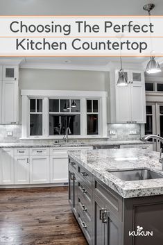 the kitchen countertop is clean and ready to be used as a centerpiece for cooking