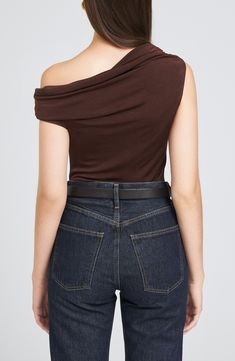 Designed in a sweet shoulder-baring silhouette, this stretchy and versatile jersey bodysuit is the perfect piece to start off your next OOTD. Snap closure One-shoulder neck Short sleeves 95% polyester, 5% elastane Hand wash, dry flat Imported Off-shoulder Stretch Bodysuit, Stretch Off-shoulder Elastane Bodysuit, Stretch Elastane Off-shoulder Bodysuit, Fabric Gift Bags, Nordstrom Store, Free Fabric, Fabric Gifts, One Shoulder, Ootd