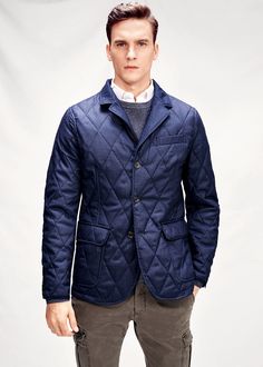 Quilted Jacket Men, Quilt Jacket, Winter Outfits Men, Mango Man, Elbow Patches, Men Winter, Quilted Jacket, Jean Outfits, Winter Outfits