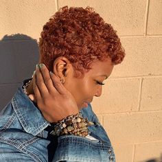 Pixie Cut Black Women Chop Hairstyles, Tapered Natural Hair, Natural Hair Cuts, Tapered Hair, Natural Hair Short Cuts, Natural Blonde, Finger Waves