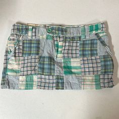 This Mini Skirt Feels So Soft. Size 9. It’s New With The Tag But The Tag Fell Off As I Was Taking Pictures. Never Worn. Casual Patchwork Skirt, Blue Fitted Patchwork Mini Skirt, Blue Fitted Mini Skirt With Patchwork, Fitted Blue Patchwork Mini Skirt, Fitted Blue Mini Skirt With Patchwork, Green Mini Cotton Bottoms, Green Cotton Mini Bottoms, Green Mini-length Cotton Bottoms, Green Mini Length Cotton Bottoms